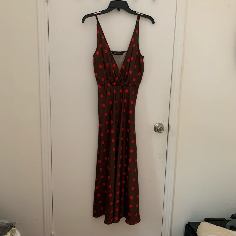 Zara satin midi dress size xs